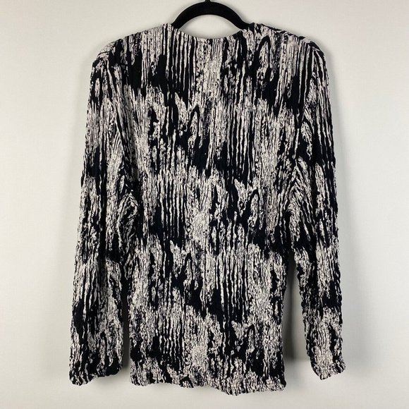 Joseph Ribkoff Full Zip Jacket Black Textured Stretch Womens Size 10 - Picture 6 of 9